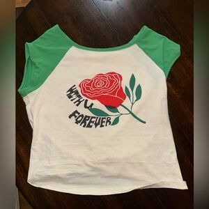 Anthropology  Allison Marie Garcia Baby Ringer Graphic Tee Size Medium